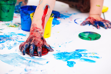 Image showing Finger paints