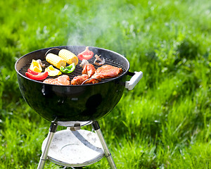 Image showing Grilling at summer weekend