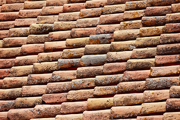 Image showing Close up of red tiles