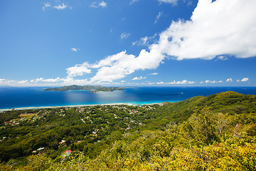 Image showing Seychelles landscape from above