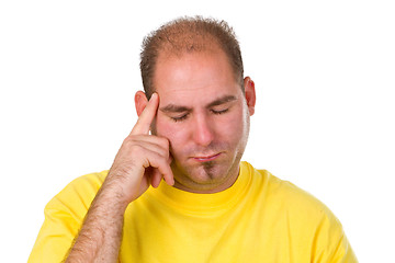 Image showing Contemplative young man