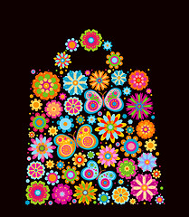 Image showing flowers bag shape