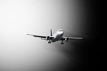 Image showing Passenger plane - abstract composition