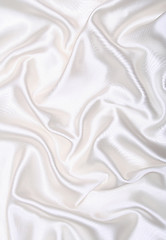 Image showing Smooth elegant white silk as background 