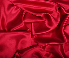 Image showing Smooth elegant red silk can use as background 