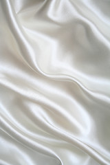 Image showing Smooth elegant white silk as background 