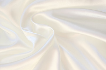 Image showing Smooth elegant white silk as background 