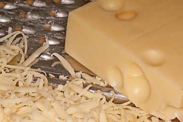 Image showing Emmentaler cheese grated