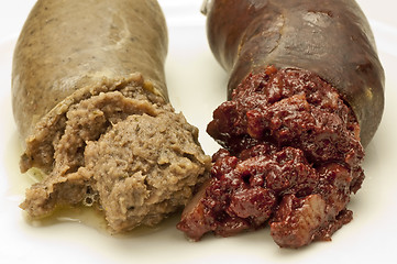 Image showing  blood sausage and liversausage