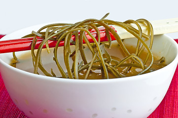 Image showing soup with seaweed 