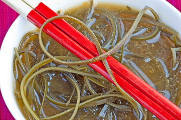 Image showing soup with seaweed 