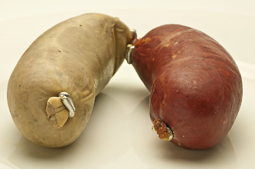 Image showing  blood sausage and liversausage