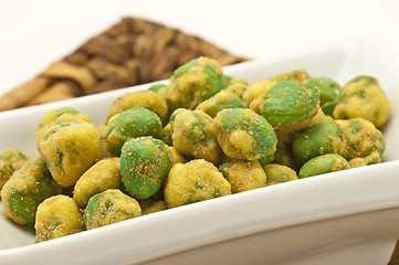 Image showing wasabi green peas