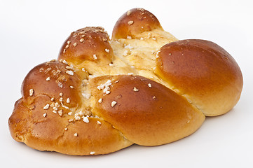 Image showing 	braided yeast bun   