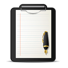 Image showing Clipboard and pen