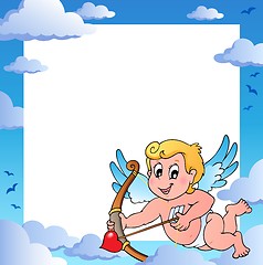 Image showing Valentine frame with Cupid 7