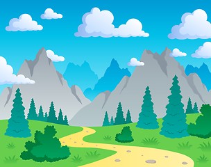Image showing Mountain theme landscape 1