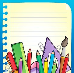 Image showing Notepad blank page and stationery 2