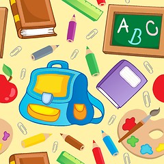 Image showing School theme seamless background 1