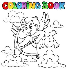 Image showing Coloring book Valentine theme 1