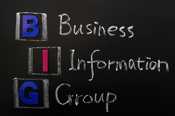 Image showing Acronym of BIG - Business Information Group