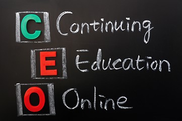 Image showing Acronym of CEO - Continuing Education Online