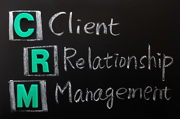 Image showing Acronym of CRM - Client Relationship Management