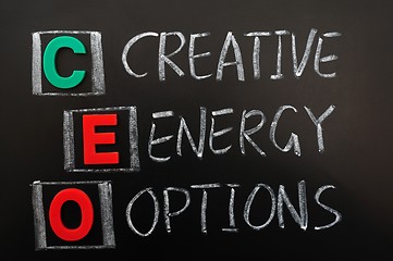 Image showing Acronym of CEO - Creative Energy Options