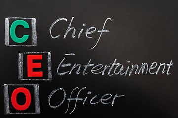Image showing Acronym of CEO - Chief Entertainment Officer