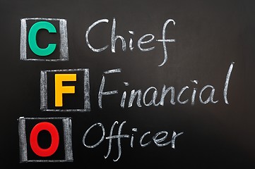 Image showing Acronym of CFO - Chief Financial Officer