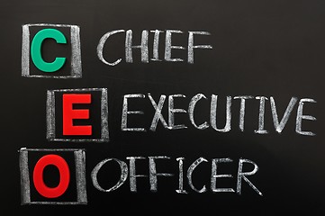 Image showing Acronym of CEO - Chief Executive Officer