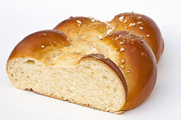 Image showing 	braided yeast bun   