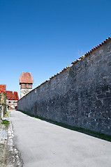 Image showing Dinkelsbuehl city wall