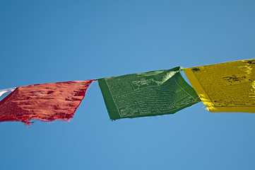 Image showing prayer flags of Tibet