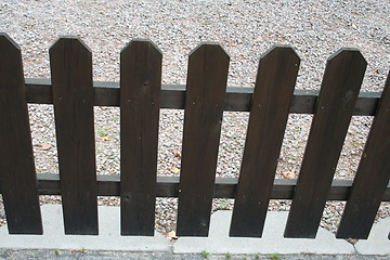 Image showing Fence in wood