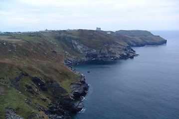 Image showing view of cornwall looking out to sea