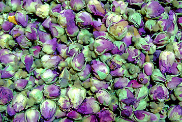 Image showing Rose tea pile