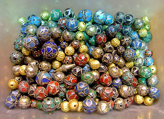 Image showing Round pendants in a box