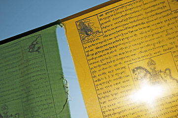 Image showing prayer flags of Tibet