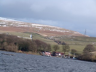 Image showing hollingworth lake in the winter