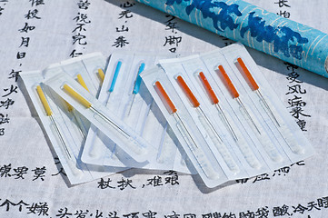 Image showing acupuncture needles