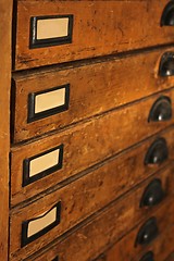 Image showing clean old drawers