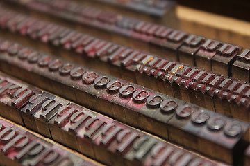 Image showing old letterpress