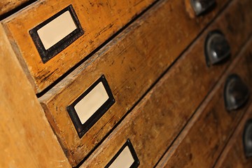 Image showing clean old drawers
