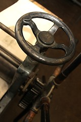 Image showing old machine wheel