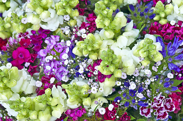 Image showing flowers at a farmer`market