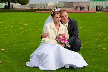 Image showing young wedding couple