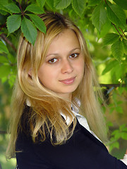 Image showing Blond girl smiling