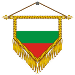 Image showing vector pennant with the flag of Bulgaria