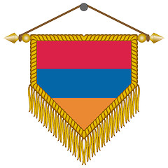 Image showing vector pennant with the flag of Armenia